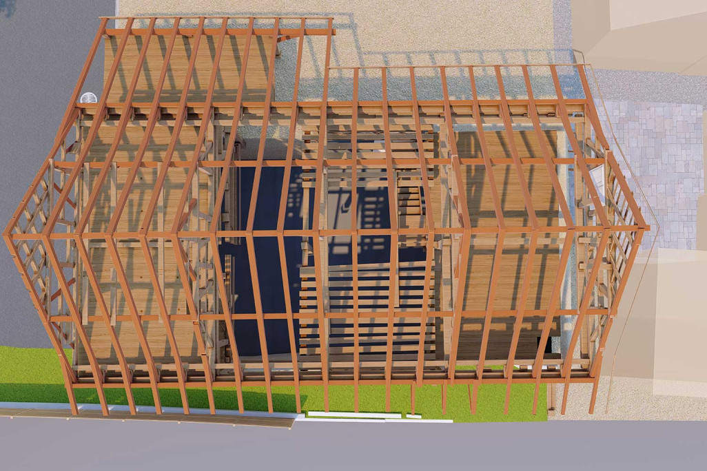 3D-CAD-Konstruktion, Küblerscheune in Ossingen ZH, HMQ AG
