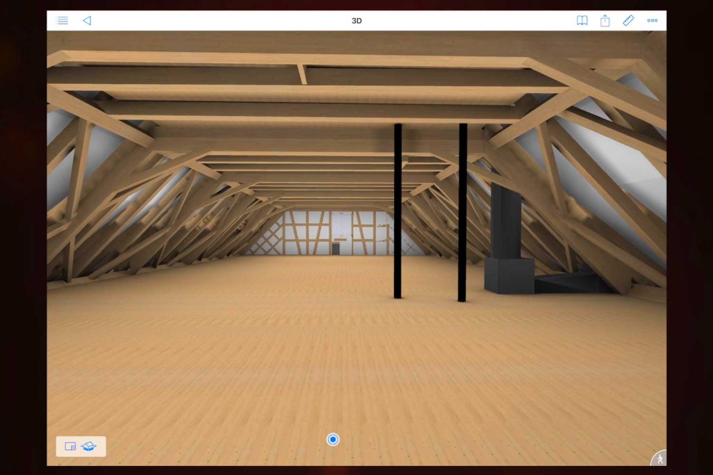 BIMx 3D-Modell, Dachgeschoss, HMQ AG