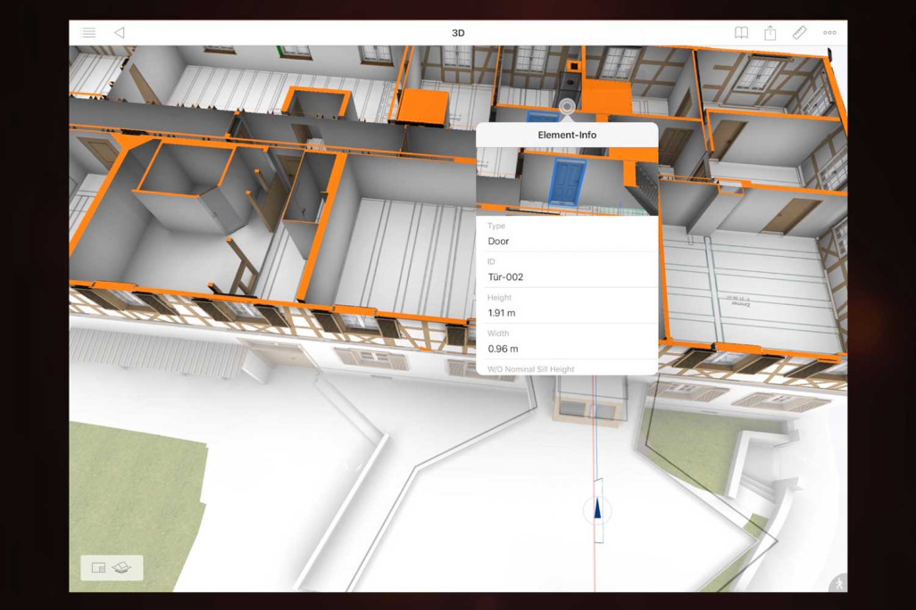 BIMx 3D-Modell, intelligente 3D-Bauteile, HMQ AG
