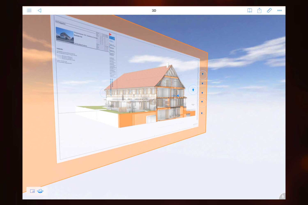 BIMx 3D-Modell, dynamischer Querschnitt, HMQ AG