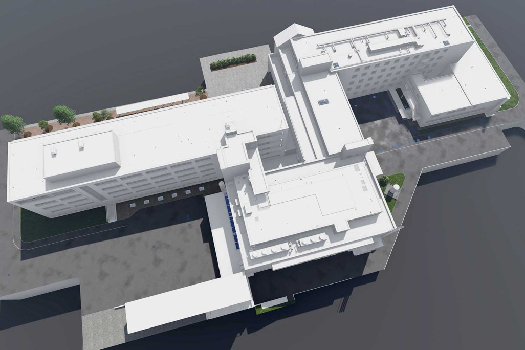 Spital Bülach, 3D-CAD-Modellierung aus Gebäudeaufnahme, HMQ AG