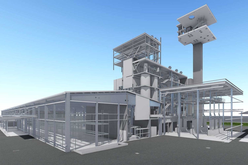 3D-Modell, UFA-Samen Pflanzenbau Zentrum in Lyssach BE, HMQ AG