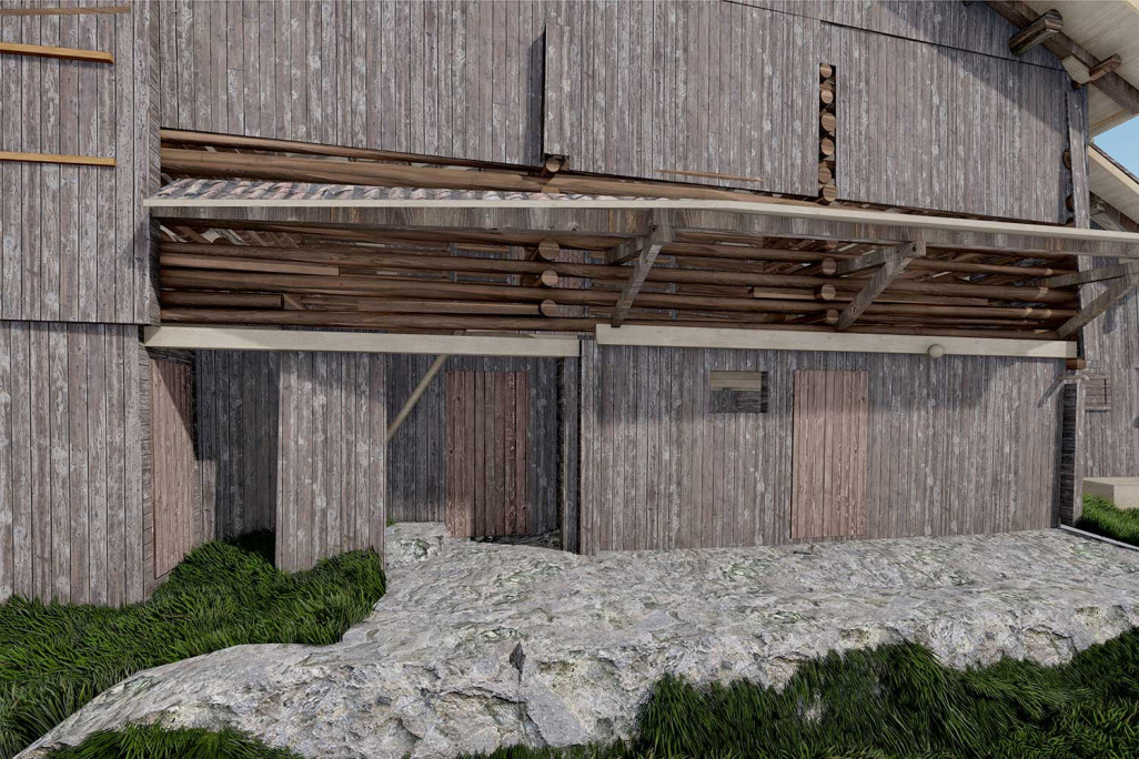 Maiensäss in Graubünden, Aufnahme für 3D-Modellierung, HMQ AG 