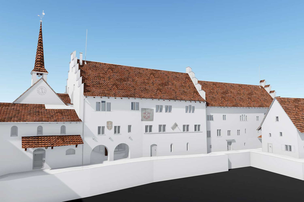 Ritterhaus Bubikon, 3D-BIM-Modell, HMQ AG