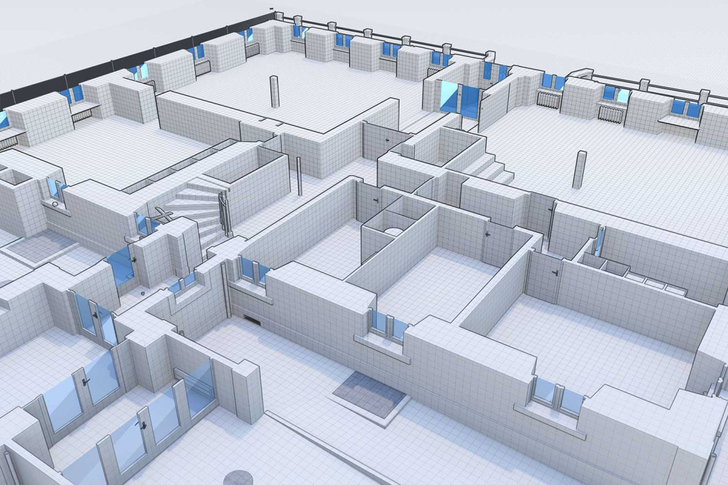 3D-Grundriss, Schulhaus in Grenchen, HMQ AG