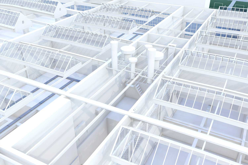 Winterthur, 3D-Modell aus 3D-Vermessung von Industrieanlage, HMQ AG