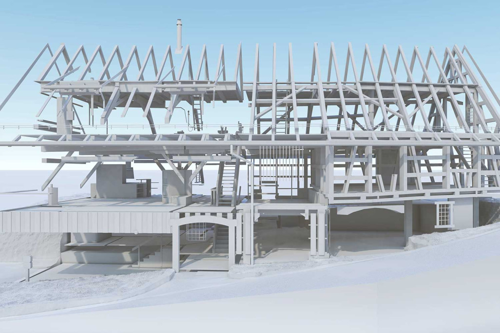 3D-Modellierung Tragkonstruktion aus Vermessung, HMQ AG
