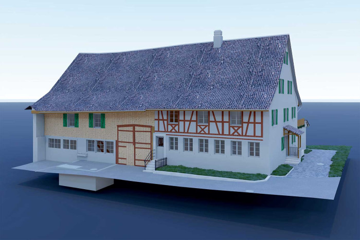 Bauernhaus mit Scheune