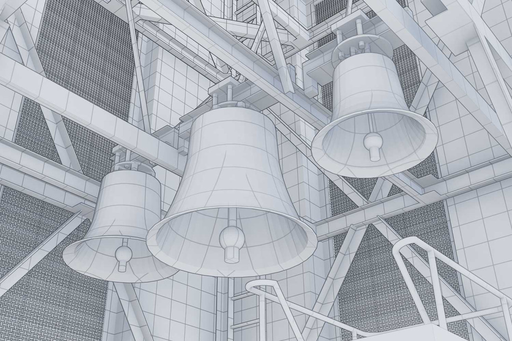 3D-Modellierung Kirchenturm, Kirchgemeindehaus Oekolampad in Basel, HMQ AG