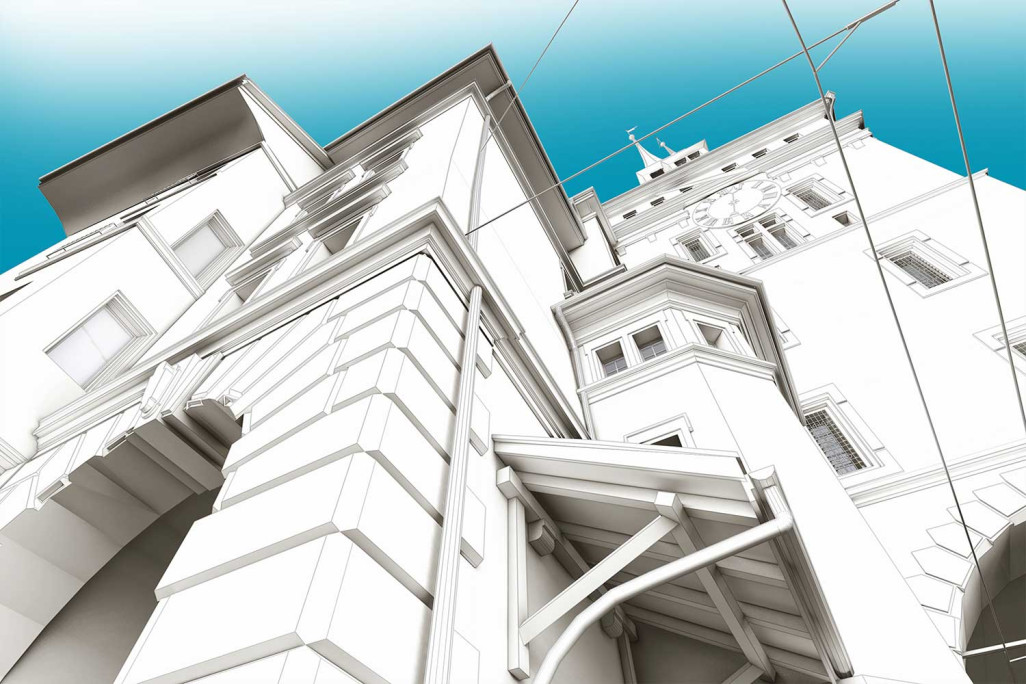 Käfigturm in Bern, 3D Gebäudeaufnahme, HMQ AG