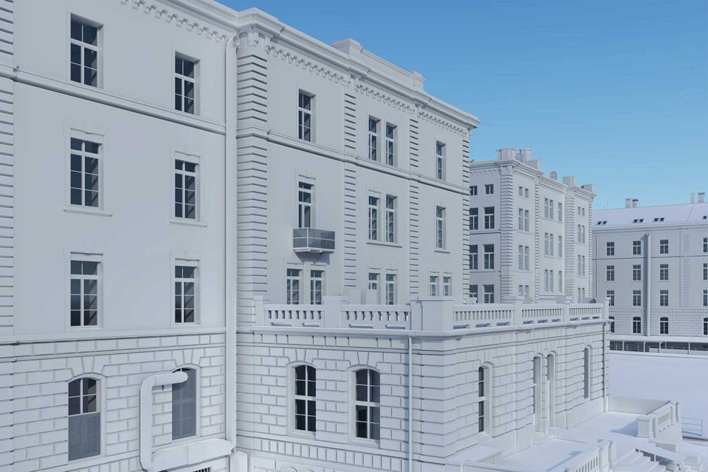 Zürich ZH, Militärkaserne, 3D-Modell, HMQ AG