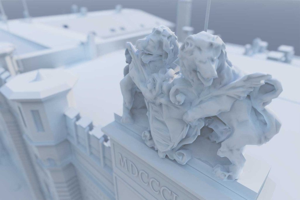 Zürich ZH, Militärkaserne, 3D-Modell Löwenornament, HMQ AG