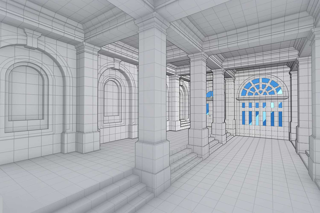 Zürich ZH, Militärkaserne, 3D-Modell aus Vermessung, HMQ AG