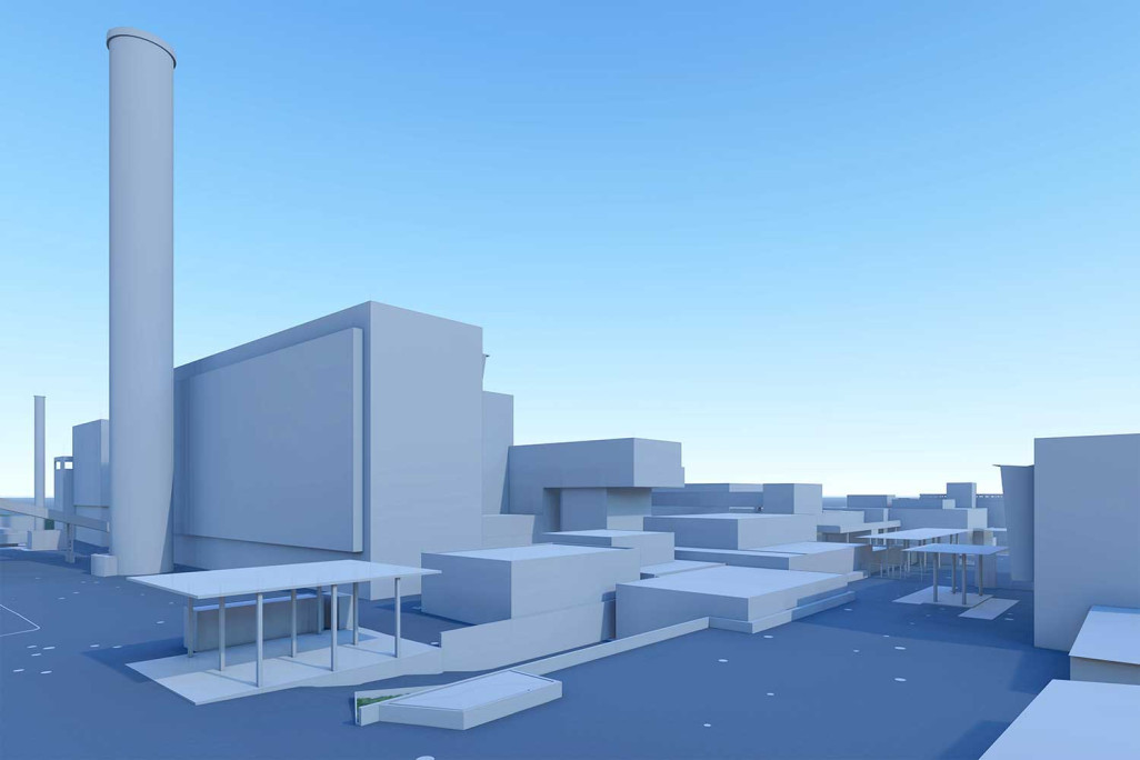 Zürich, KHKW Hagenholz, 3D Arealplan, HMQ AG