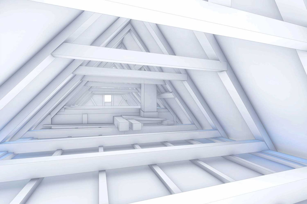 3D-Tragkonstruktion aus Gebäudeaufnahme, HMQ AG