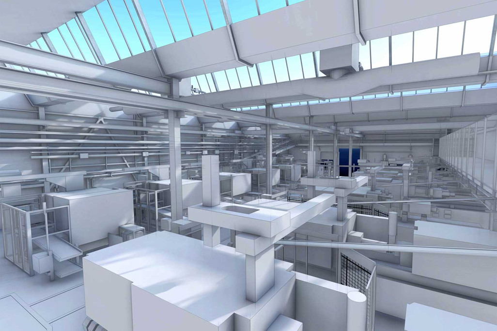 Jona, Geberit Produktionshalle 3D-Modell, HMQ AG