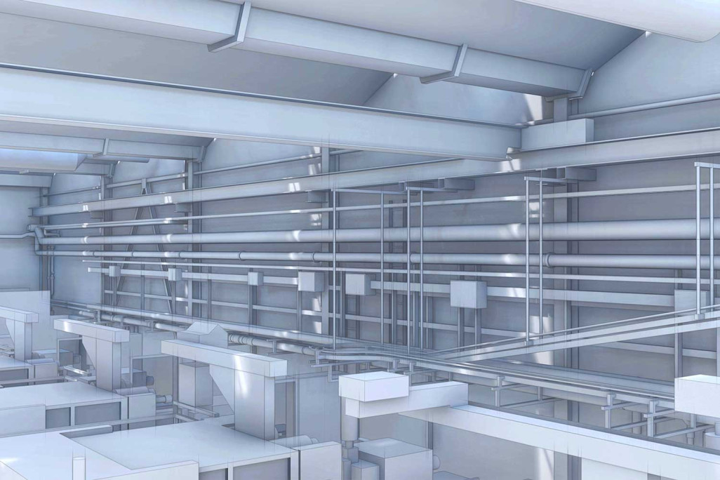 Jona, Geberit Produktionshalle 3D-Modellierung, HMQ AG