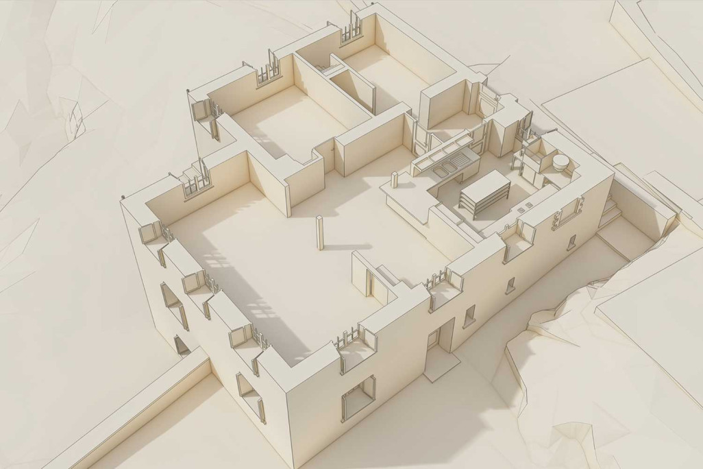 Saas-Grund VS, SAC Hütte Weissmies, 3D-Grundriss, HMQ AG