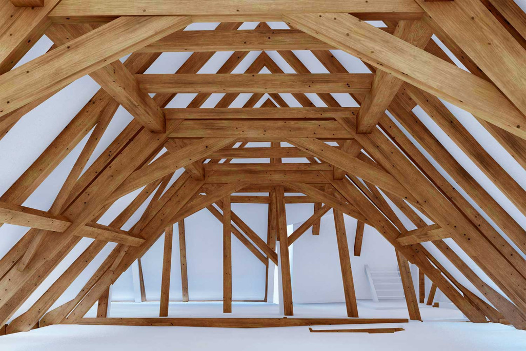 Chur GR, Gebäudevermessung, Dachgeschoss Planungsgrundlage 3D-Modellierung, HMQ AG
