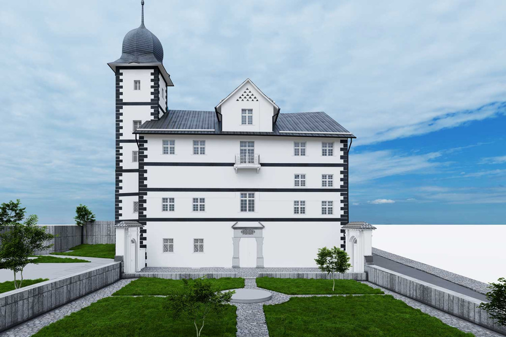 Flims GR, Gebäudevermessung, 3D-Modell, Fassade, HMQ AG