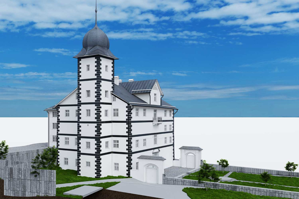 Flims GR, Gebäudevermessung, 3D-Modell, Digitaler Zwilling, HMQ AG
