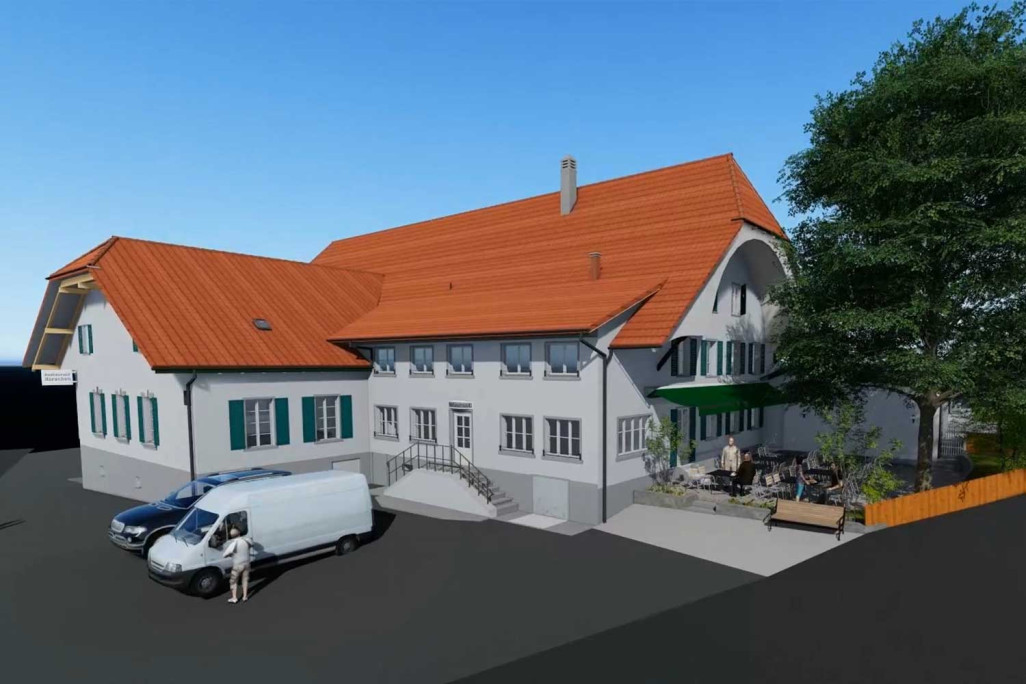3D-Modell Restaurant Hirschen, HMQ AG