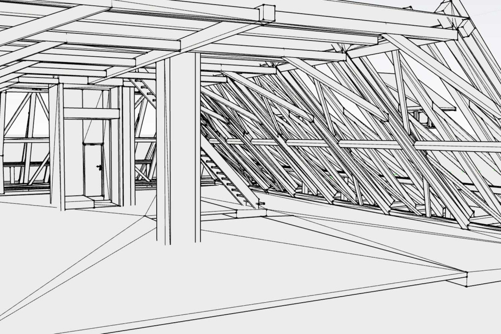3D-Modell Dachgeschoss, HMQ AG
