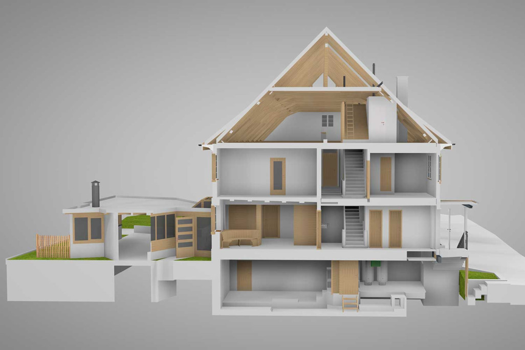 Wagenhausen, 3D-Modell mit Querschnitt, HMQ AG