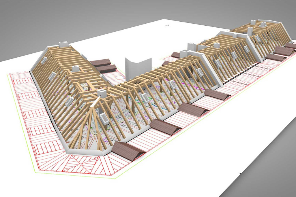 3D-CAD-Modell mit Tragkonstruktion, HMQ AG