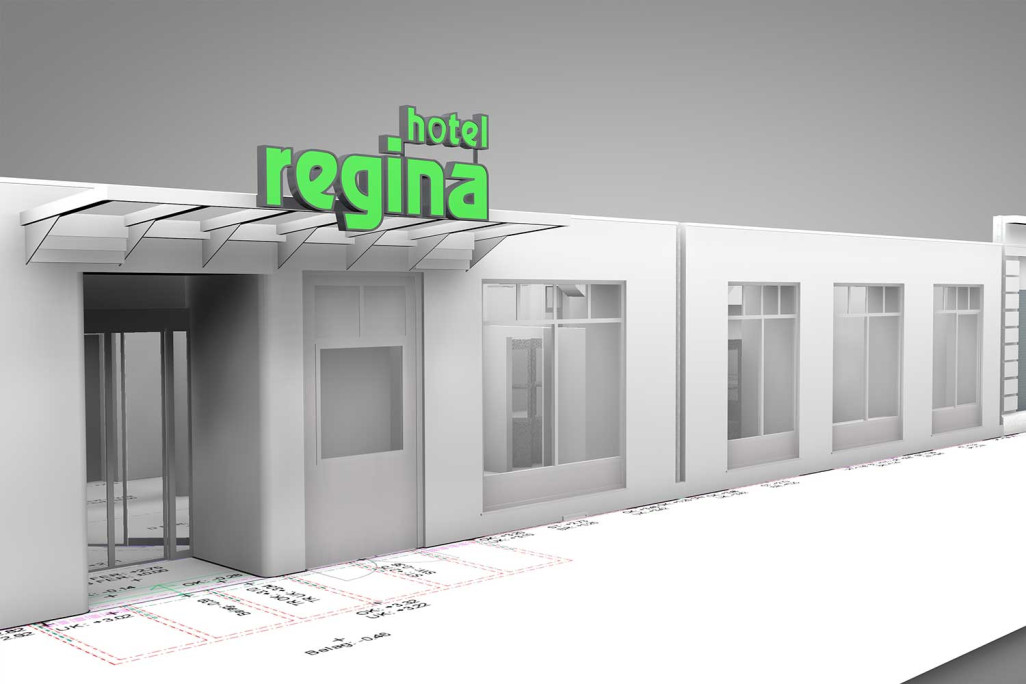 3D-Modell, Zürich Hotel Regina, HMQ AG