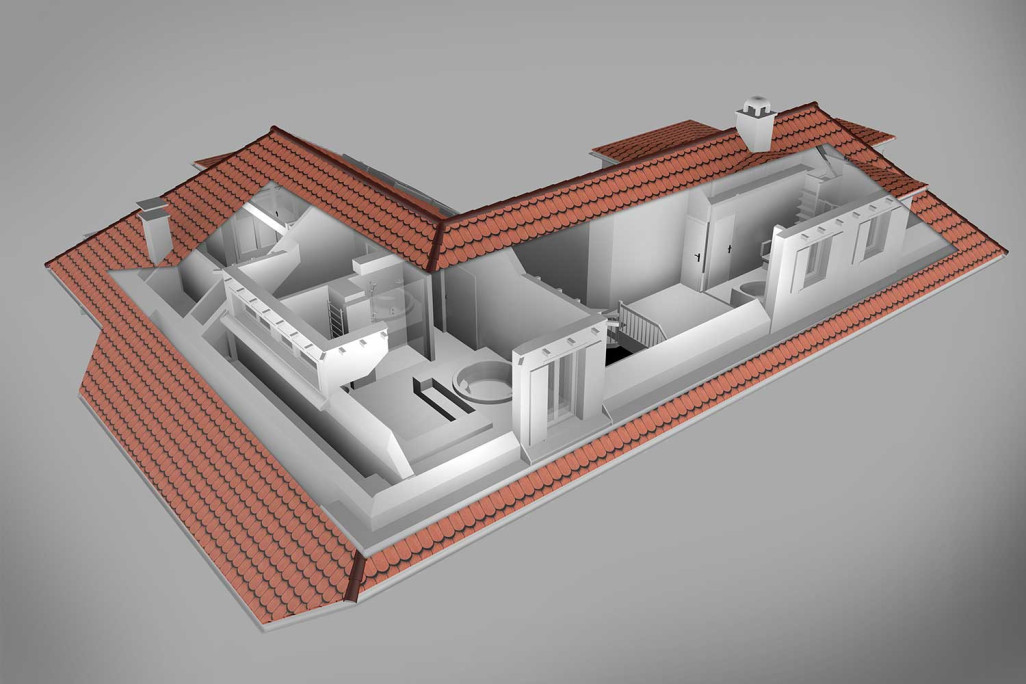 3D-CAD-Modell aus Gebäudeaufnahme, HMQ AG