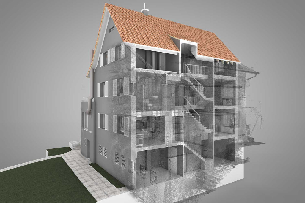 Thalwil ZH, 3D-Modell aus Punktwolke, HMQ AG