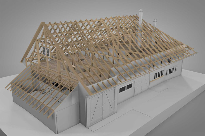 Bauernhaus mit Scheune