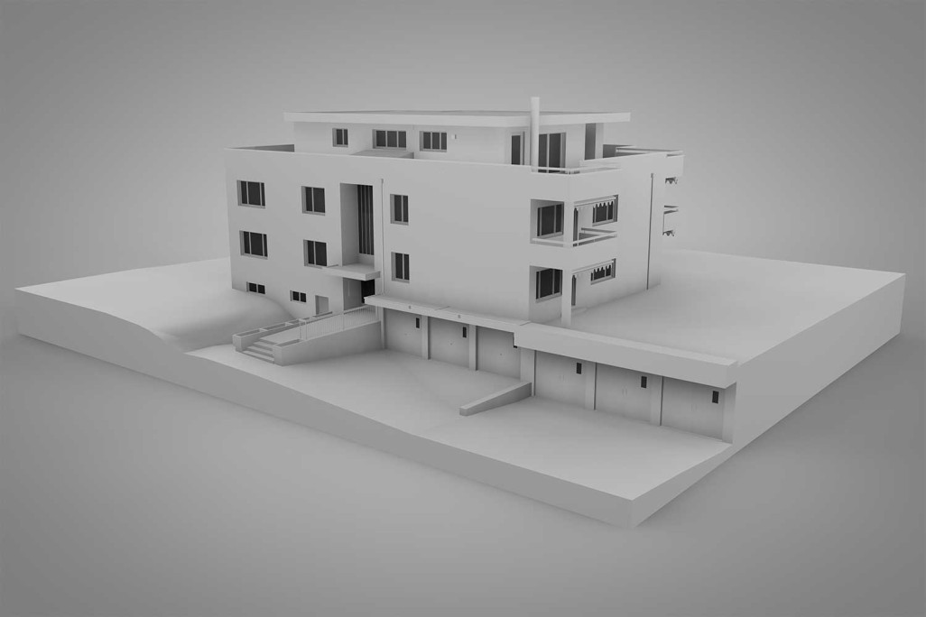 Mehrfamilienhaus in Opfikon ZH, 3D-Modell, HMQ AG