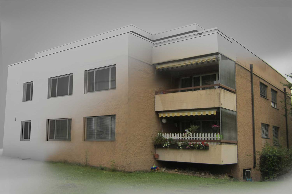 Mehrfamilienhaus in Opfikon ZH, 3D-Modell, HMQ AG