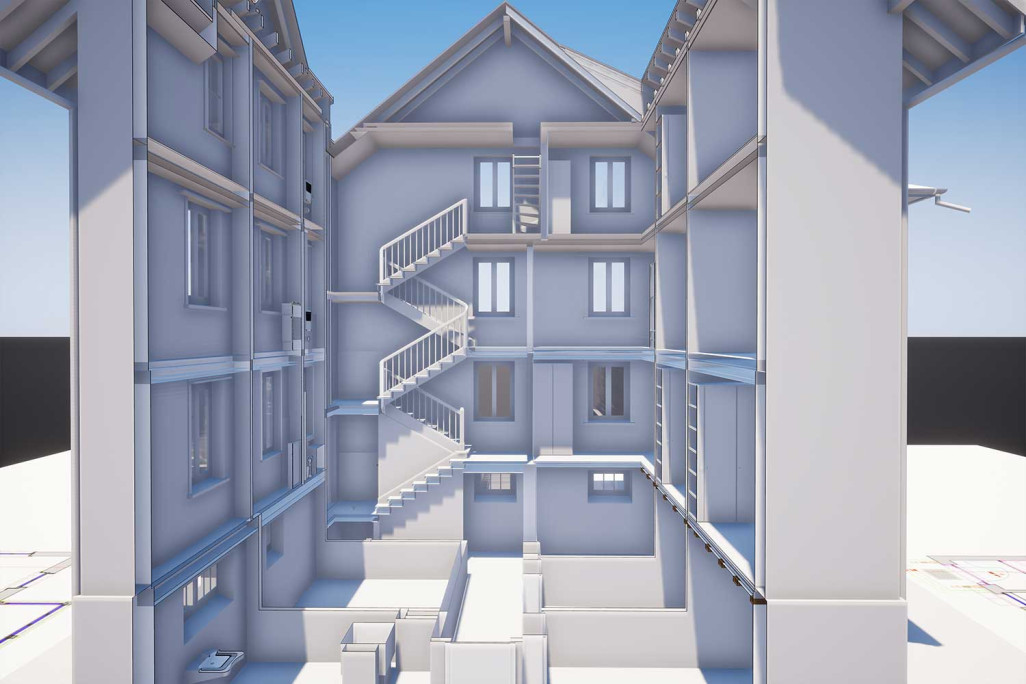 Geometrisch korrektes 3D-Gebaeudemodell, HMQ AG
