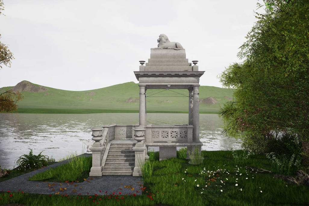 Löwenpavillon, 3D-Modell, Level of Detail 250, HMQ AG
