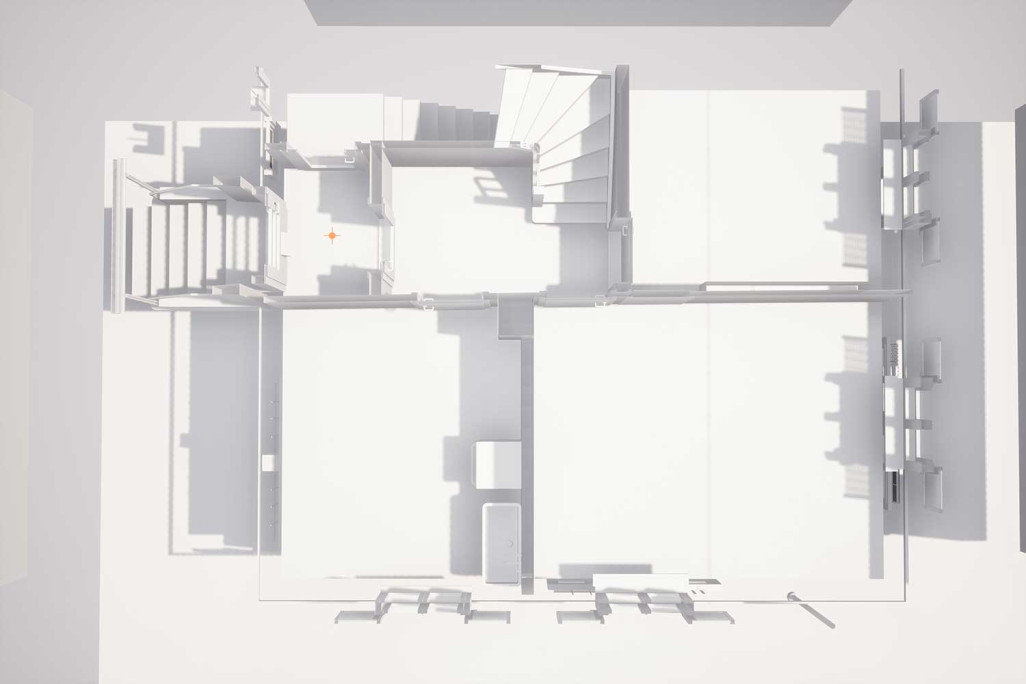 Zürich, 3D-Modell Aufsicht Grundriss, HMQ AG