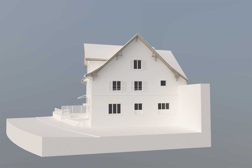 Birmensdorf Gasthaus, 3D-CAD-Modell, HMQ AG