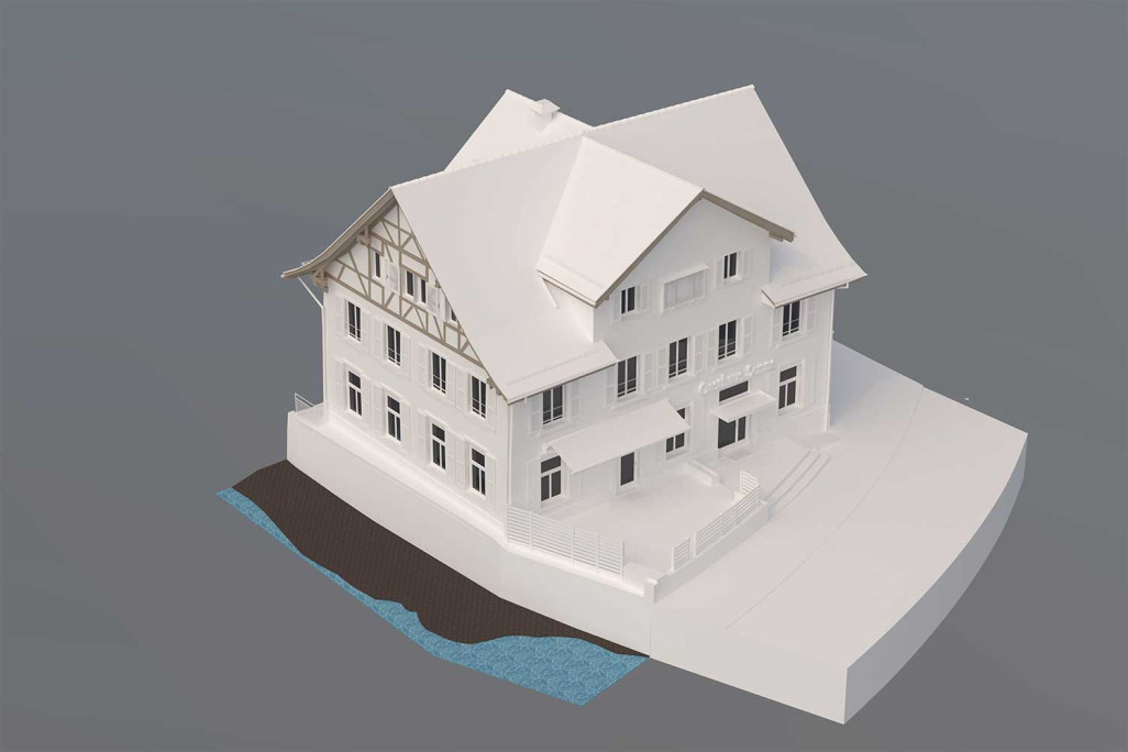 Birmensdorf Gasthaus, 3D-CAD-Modell, HMQ AG