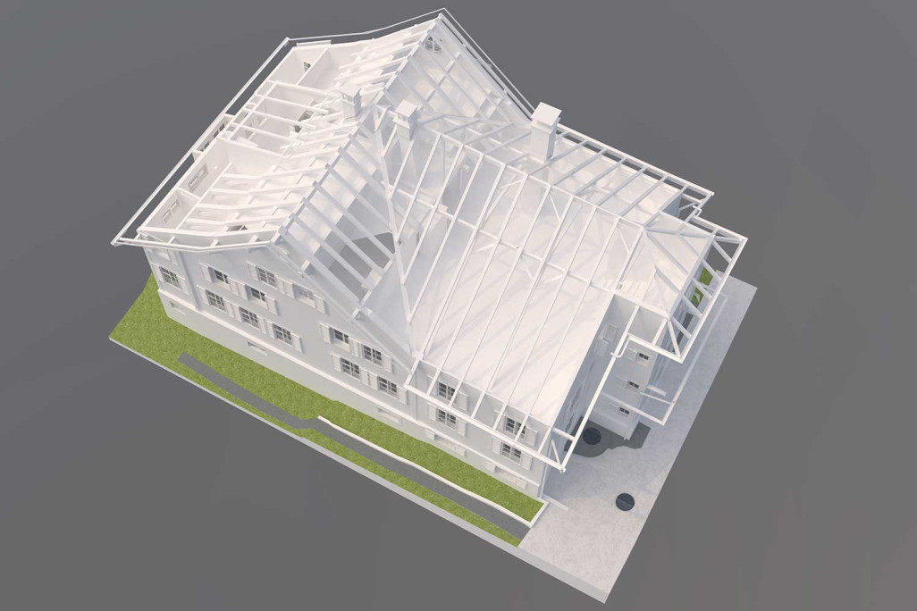 3D-Modell im Dachstock, HMQ AG