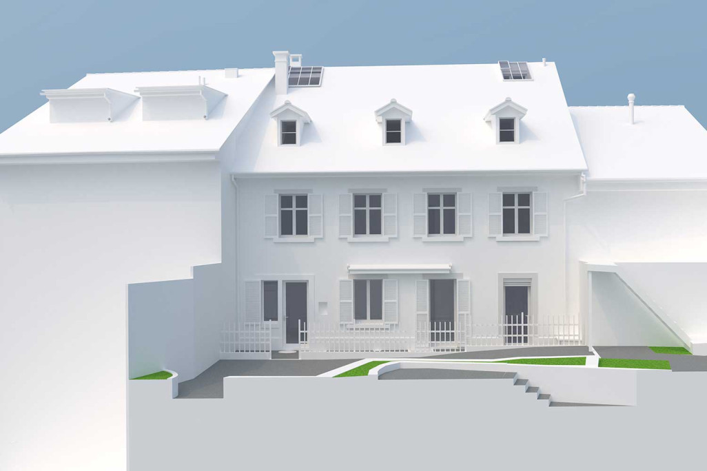 3D-CAD-Modell Reihenhaus in Liestal BL, HMQ AG