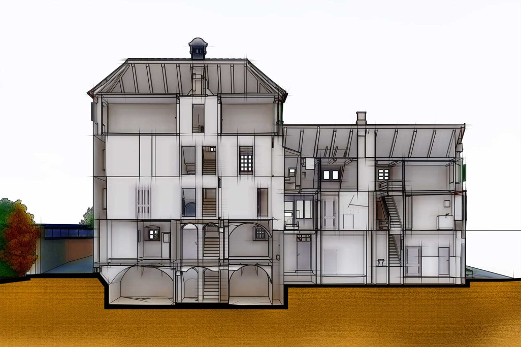 3D-Modell Längsschnitt, HMQ AG
