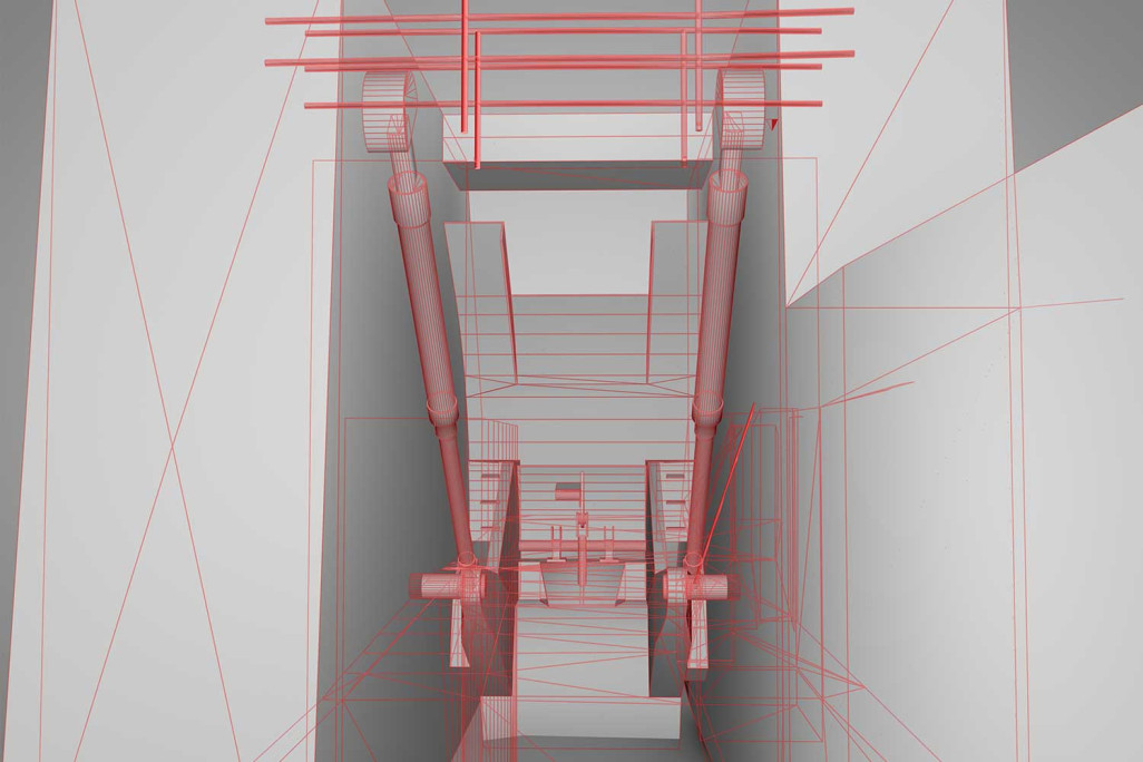 3D-Modellierung, Wasserfassung/Wasserfassung Graubünden, HMQ AG