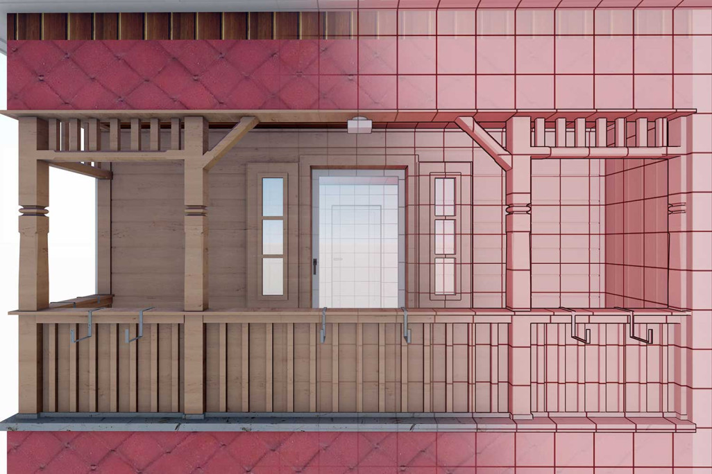 3D-Modeling, Loggia Level of Detail 250, HMQ AG