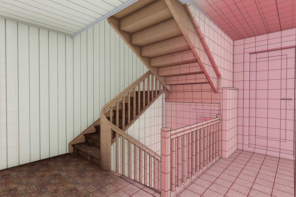 3D-Modeling, Stairway Level of Detail 250, HMQ AG