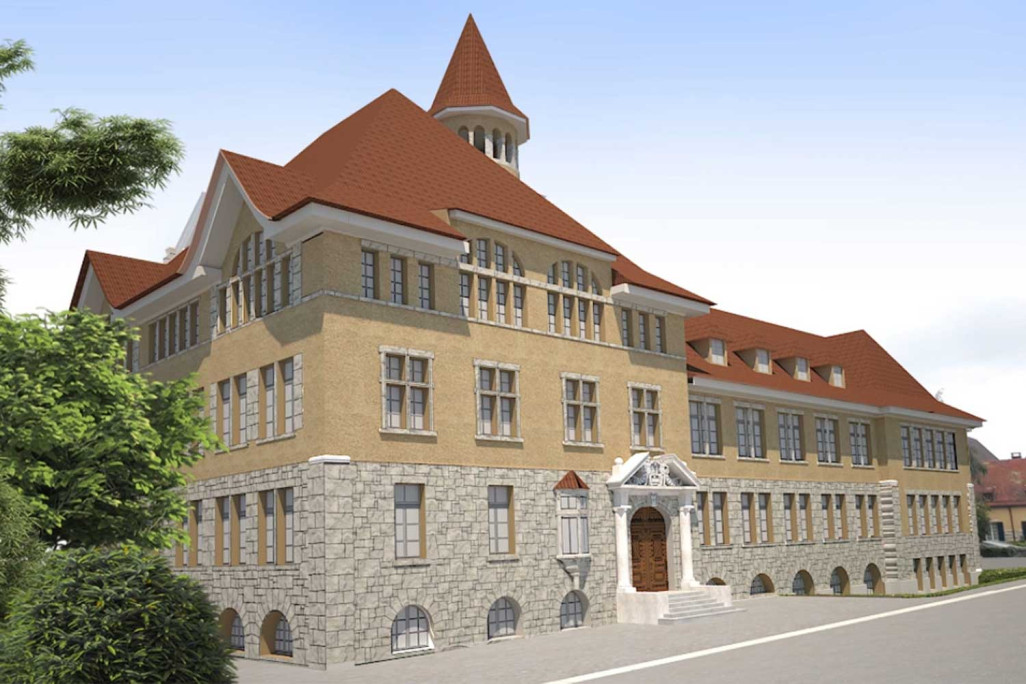 Brugg AG, Schulhaus Stapfer, 3D-Modell in ArchiCAD, HMQ AG