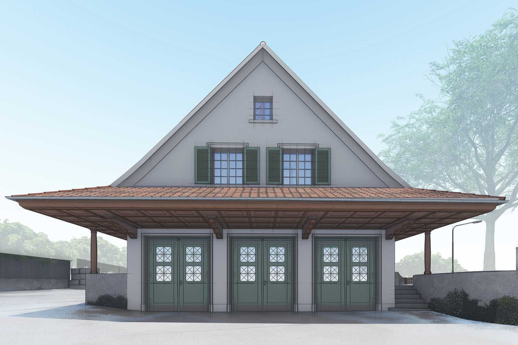 3D-Modell einer Villa aus einer Gebäudeaufnahme, HMQ AG