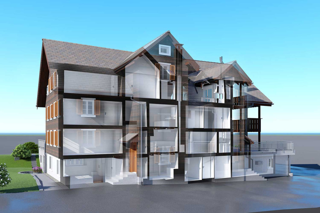 3D-Modell Schnitt, HMQ AG