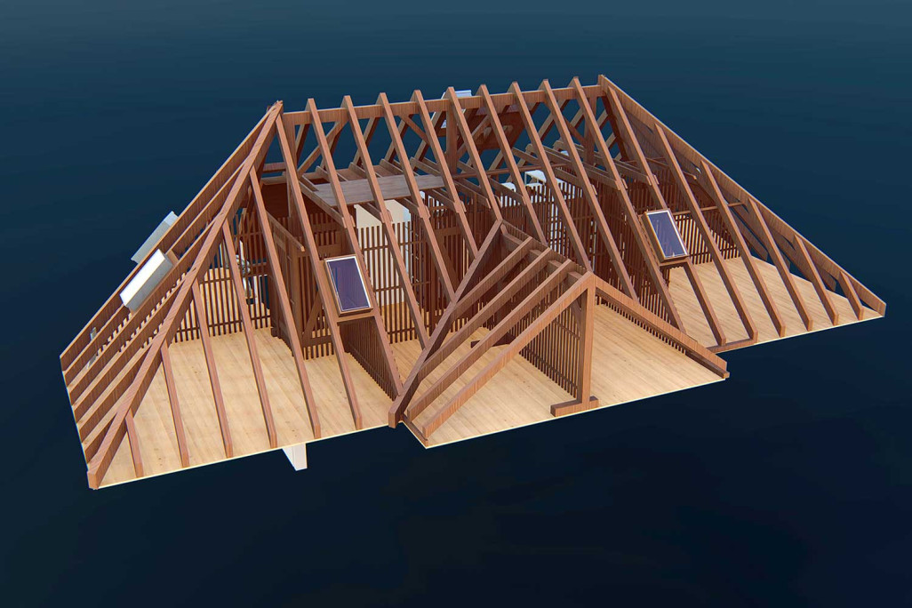 3D-Dachstuhl, Modeling, HMQ AG
